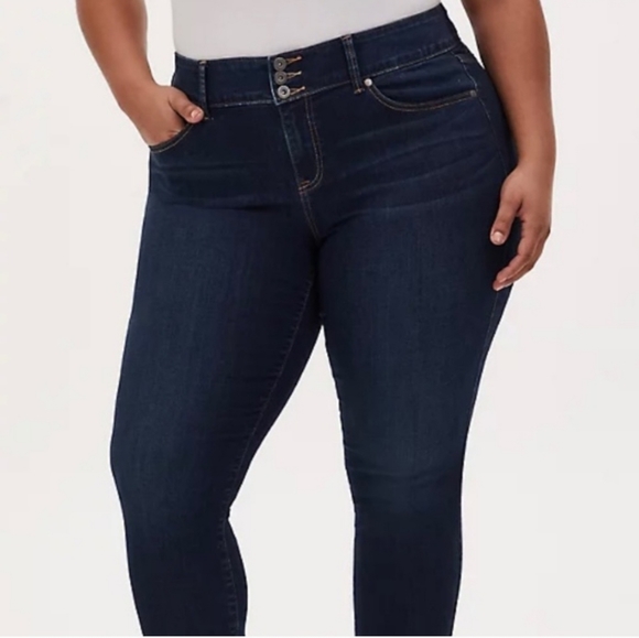 Torrid Jegging Women's 20S Dark Wash Super Soft 3 Button Fly High Rise Denim - Picture 1 of 7